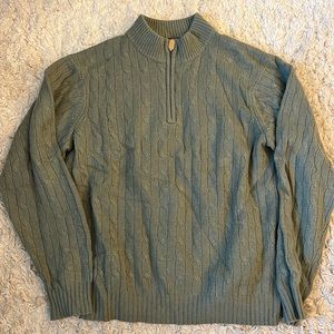 Cashmere 1/4 zip cable sweater vineyard vines